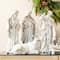 Glitzhome® 10-Piece Ivory & Gold Resin Nativity Figurine Set